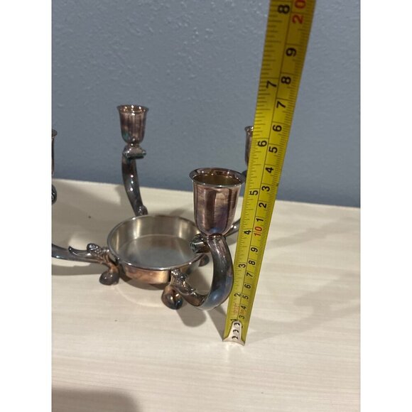 1940's Reed & Barton 331 Silver Plated Footed 4 Candlestick vintage Holder - Picture 5 of 6